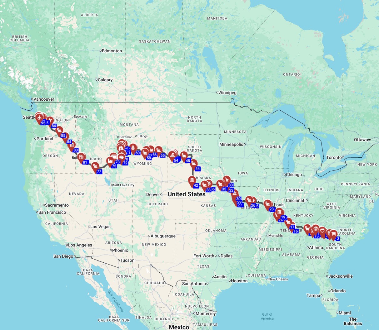 charlotte to seattle epic rv route